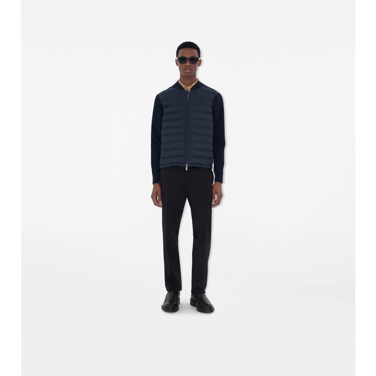  Quilted Nylon and Wool Jacket