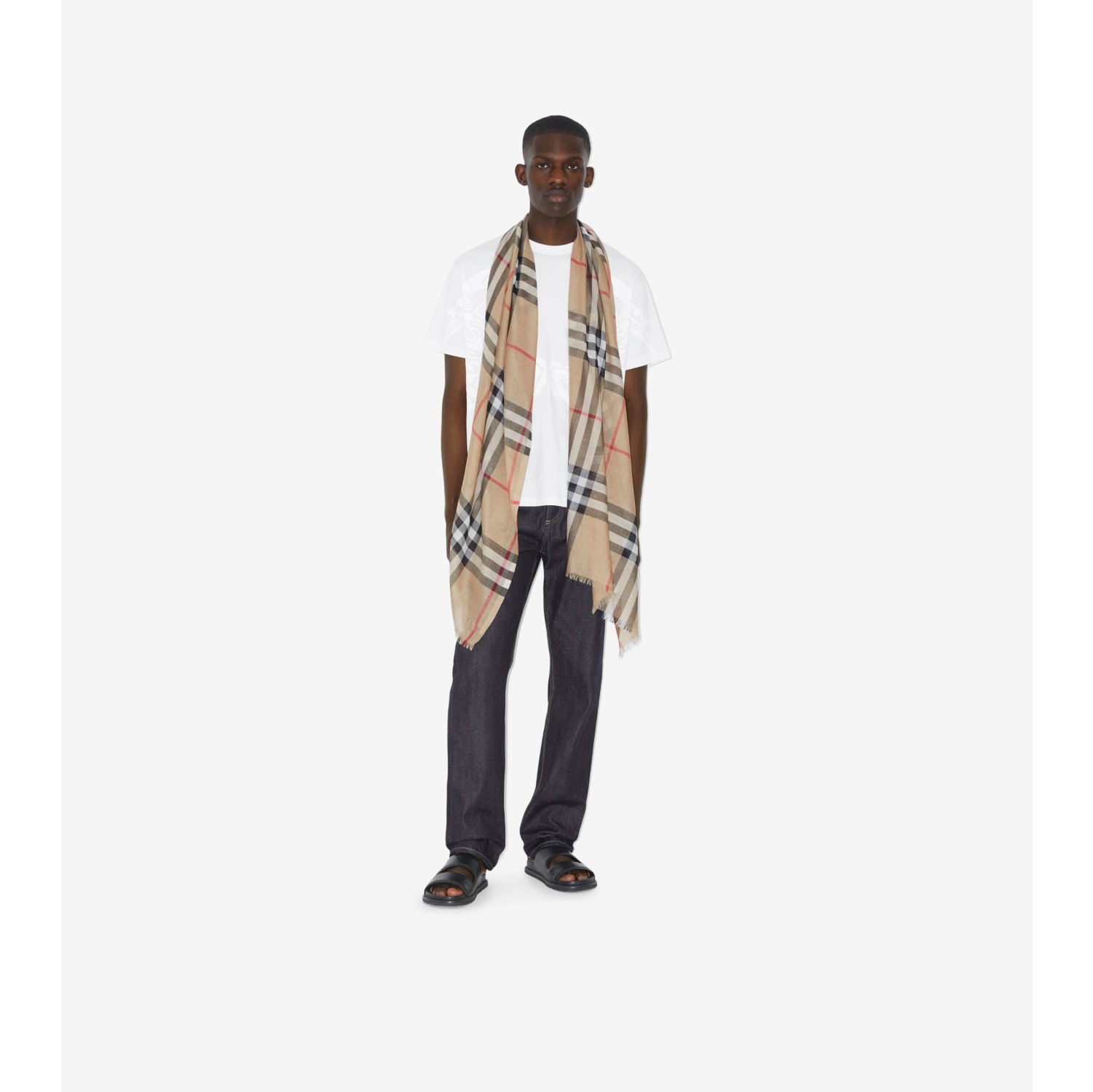 Burberry mens store silk scarf