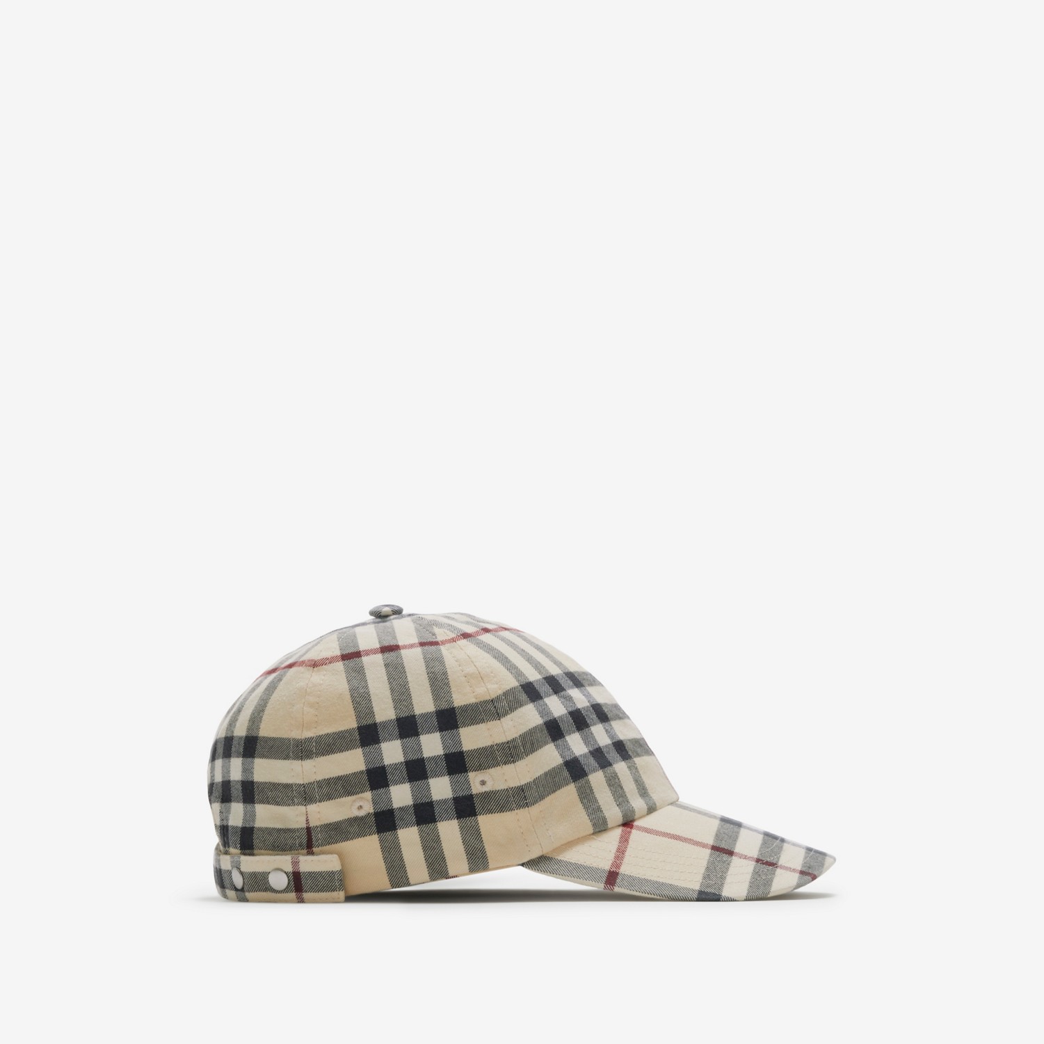 格纹棉质棒球帽 (石色) | Burberry® 博柏利官网
