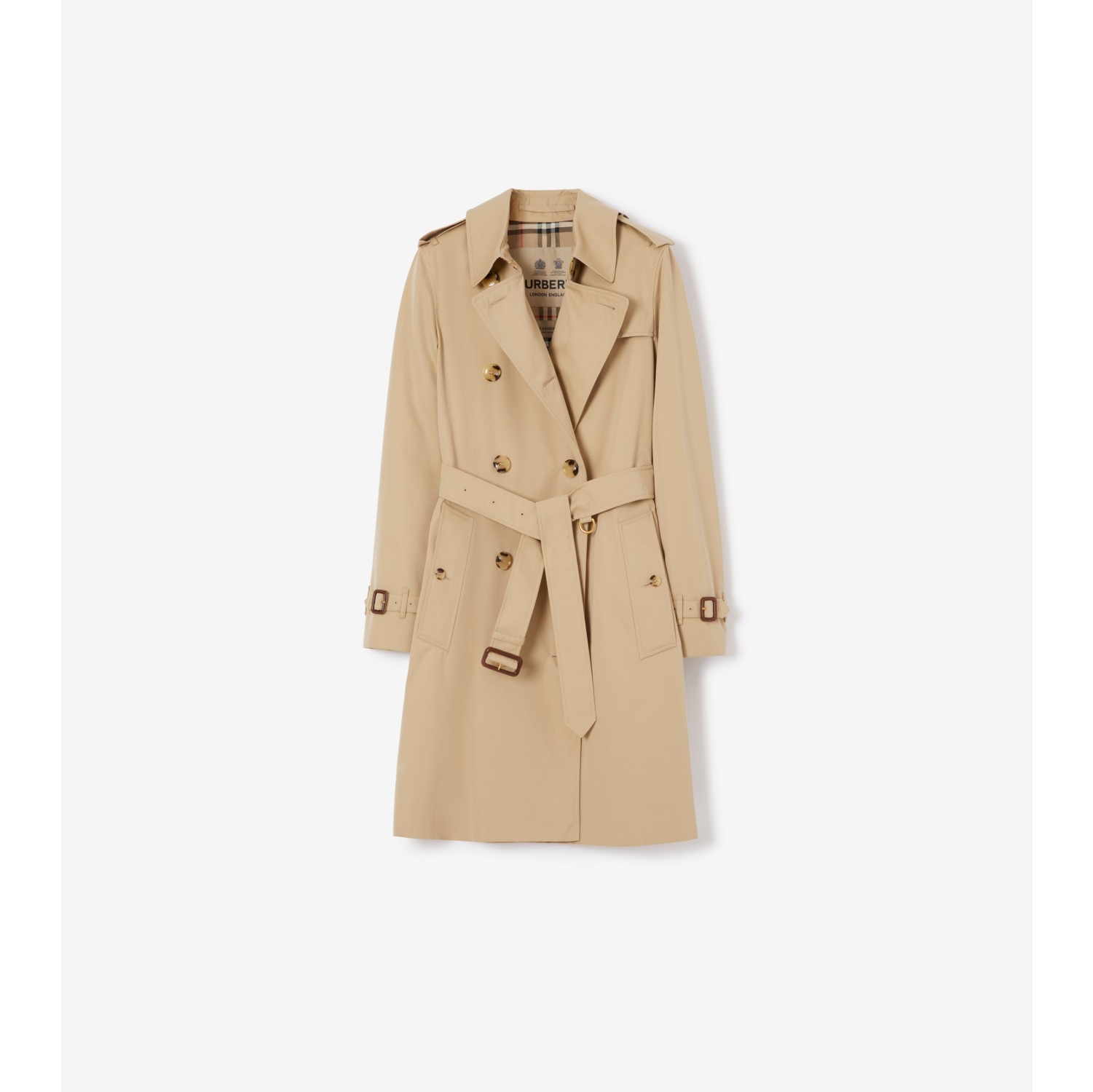 Mid length Kensington Heritage Trench Coat in Honey Burberry