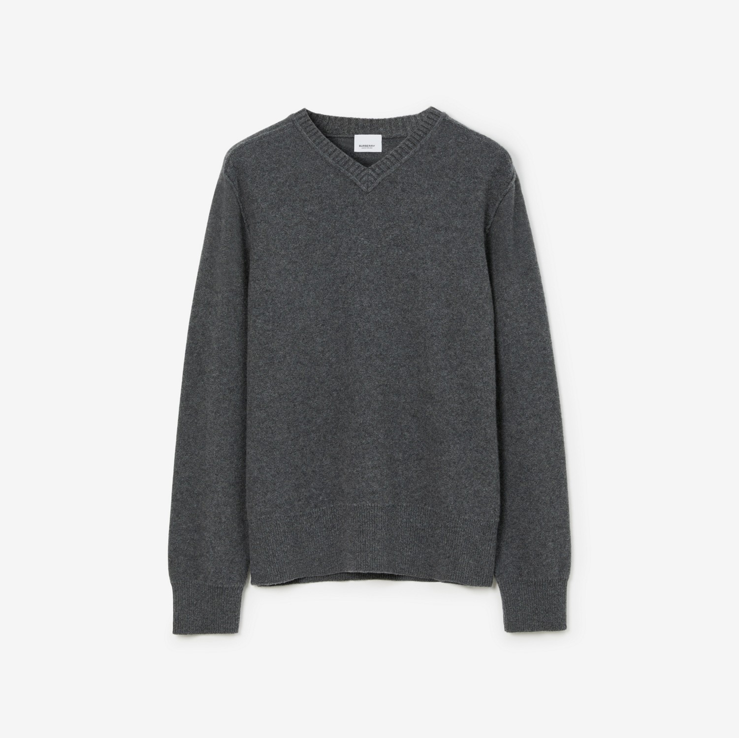 Suéter de cashmere e lã com estampa EKD (Cinza Escuro Mesclado) - Homens | Burberry® oficial