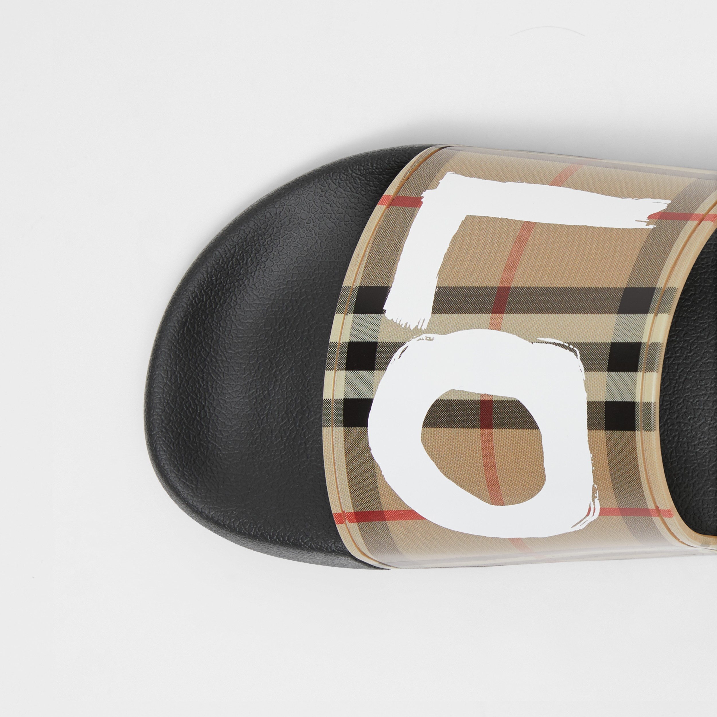 vintage check slides burberry
