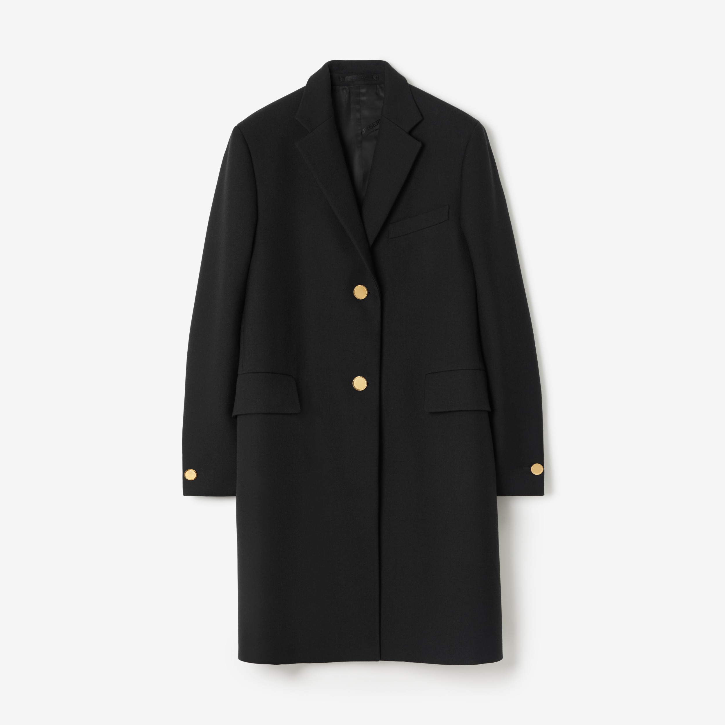Udover newness oversætter Technical Wool Tailored Coat in Black - Women | Burberry® Official