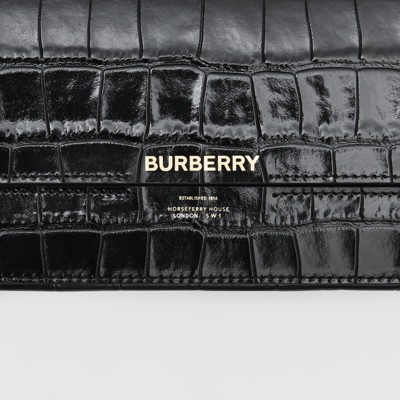 burberry embossed leather wallet with detachable strap
