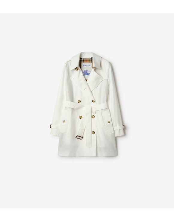 Short Tropical Gabardine Kensington Trench Coat