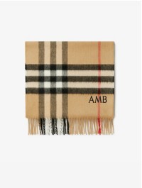 Bufanda en cachemir a cuadros Burberry Check color beige vintage