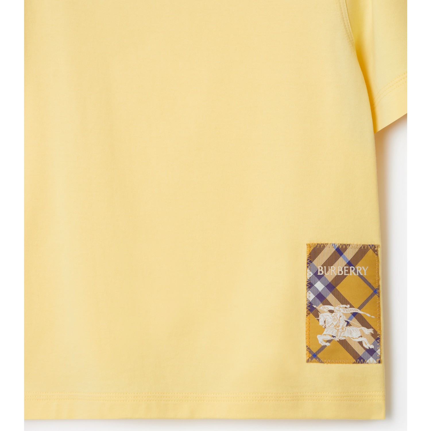 Check Label Cotton T-shirt