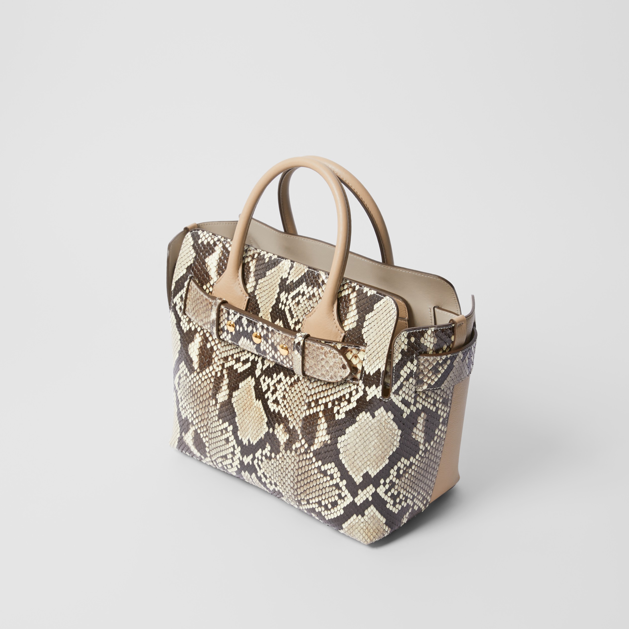 The Small Python Triple Stud Belt Bag in Natural/pale Drift Women