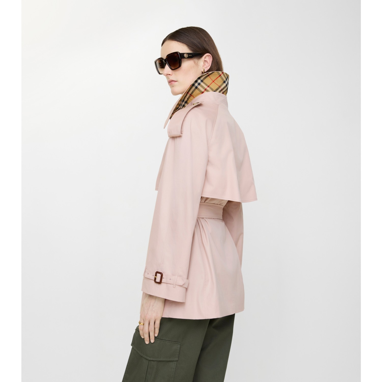 BURBERRY ピンクトレンチコートサイズ40 BURBERRY - バーバリー シングルトレンチコート ライダー レディース