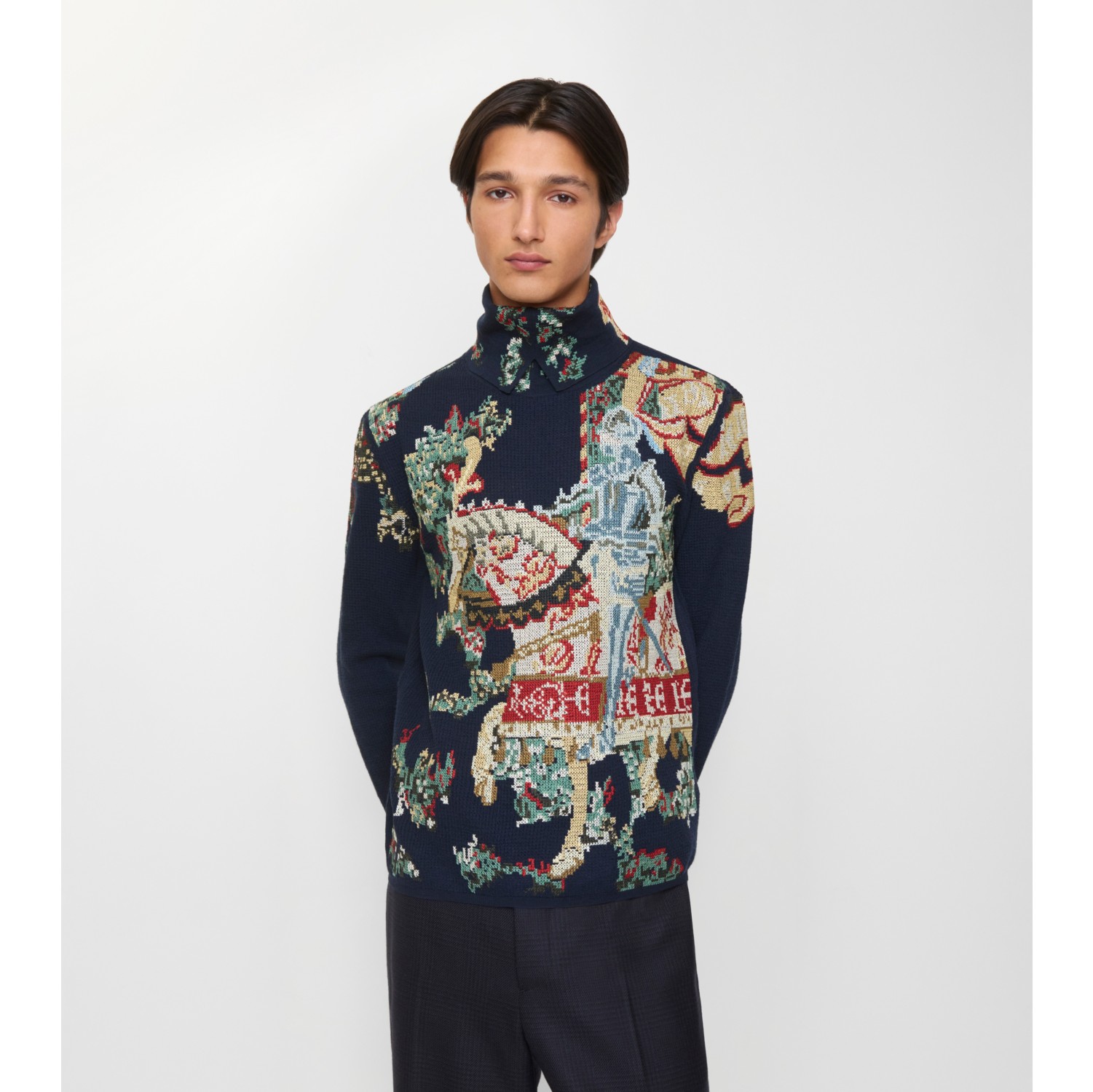 Heraldic Knight Wool Sweater