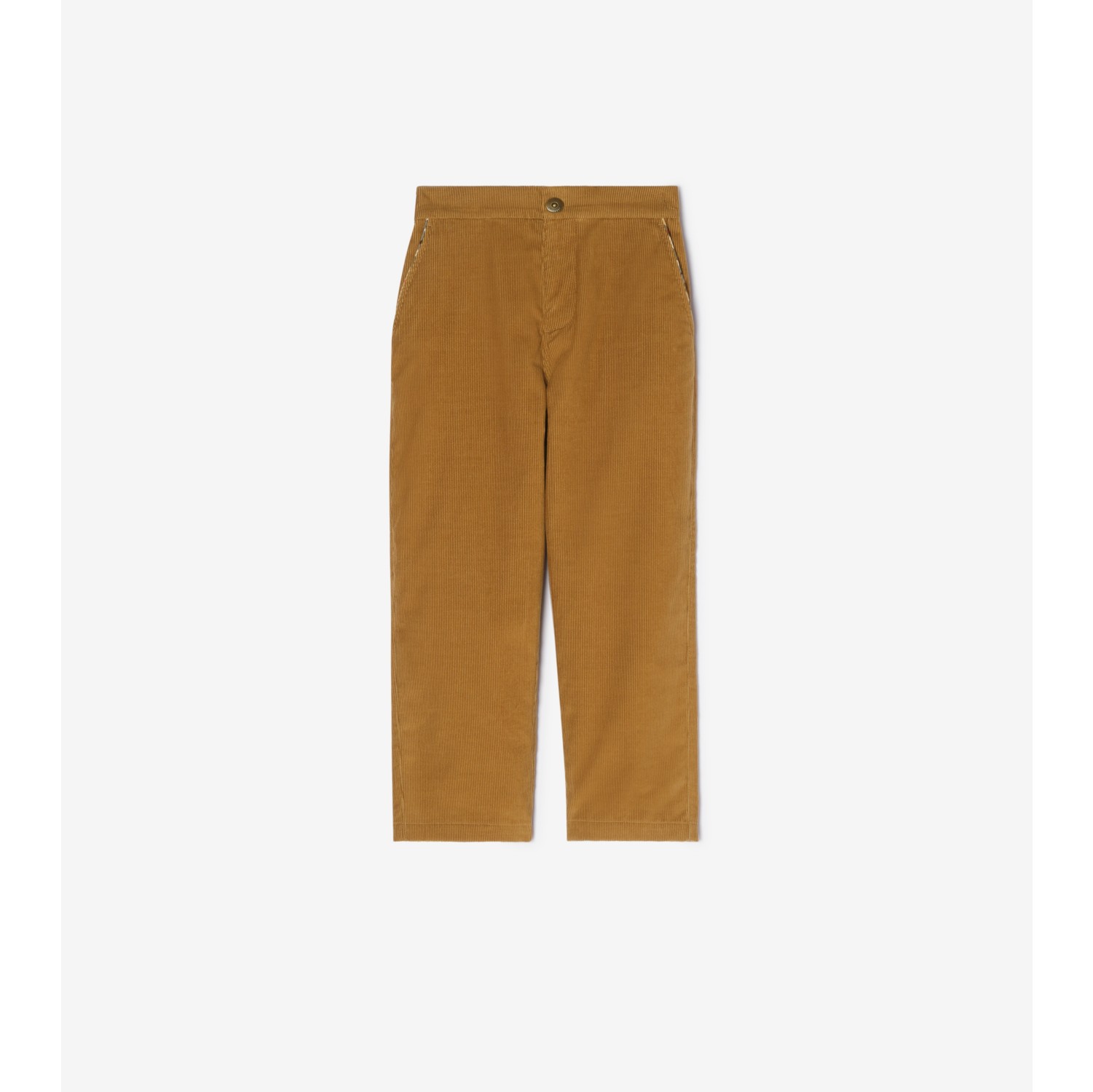 Check Trim Corduroy Trousers