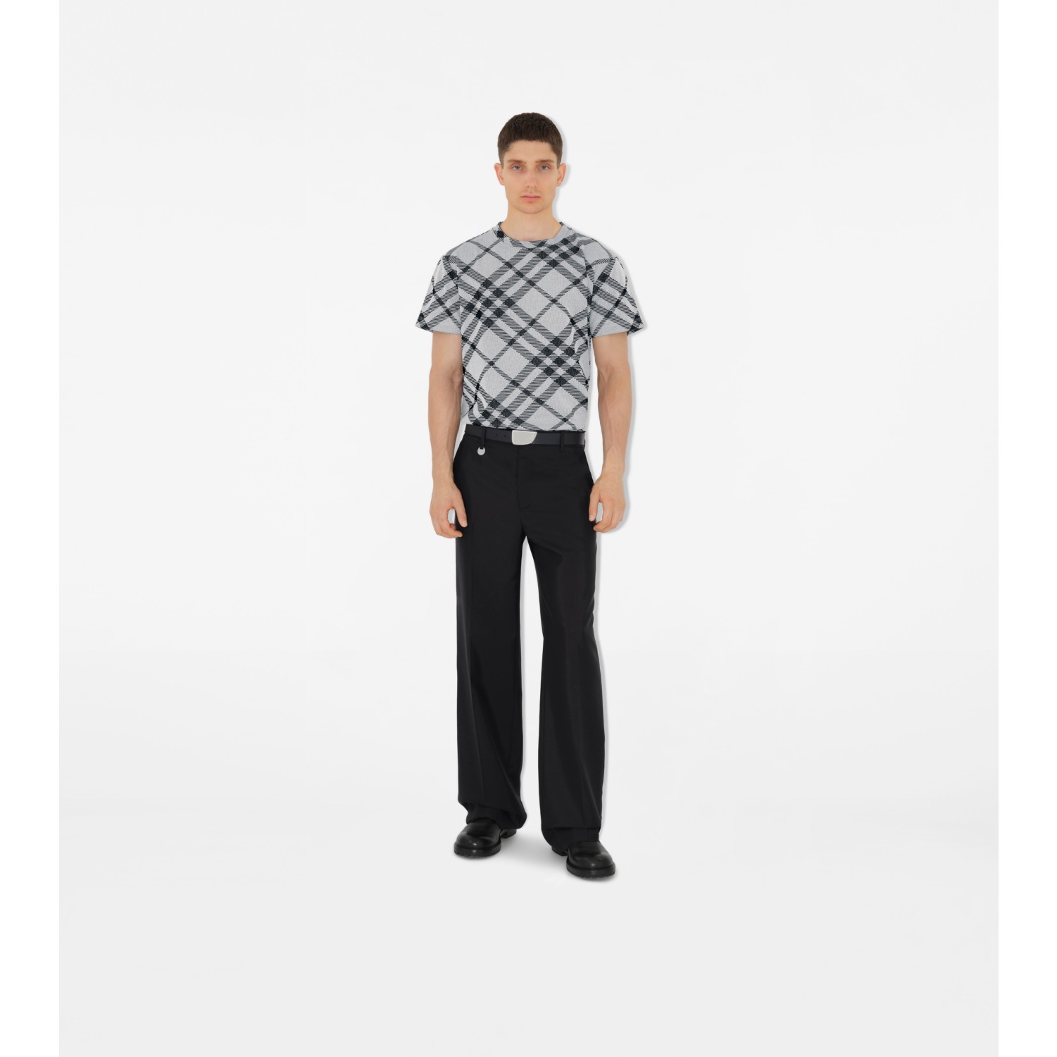 Mens burberry check t shirt online