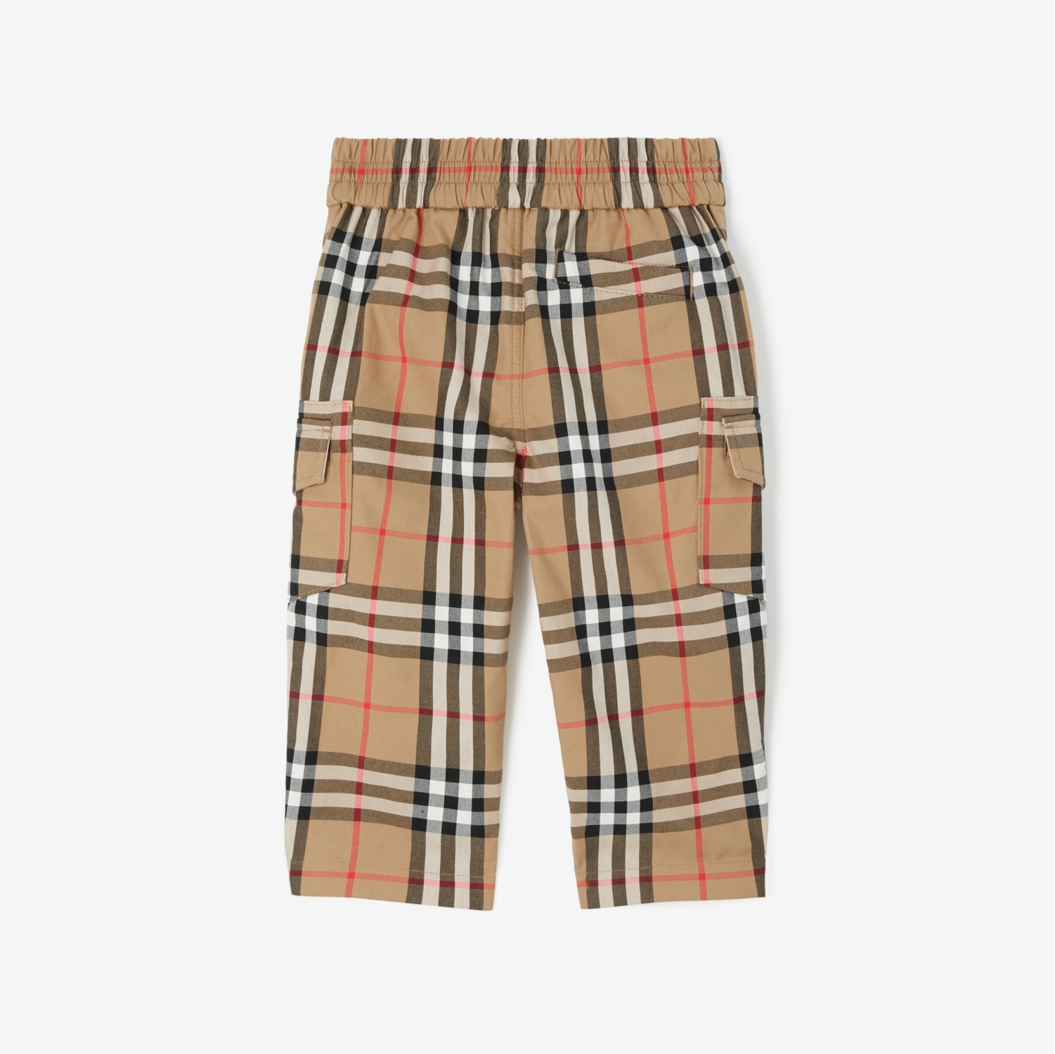 格纹棉质工装裤 (典藏米色) - 儿童 | Burberry® 博柏利官网