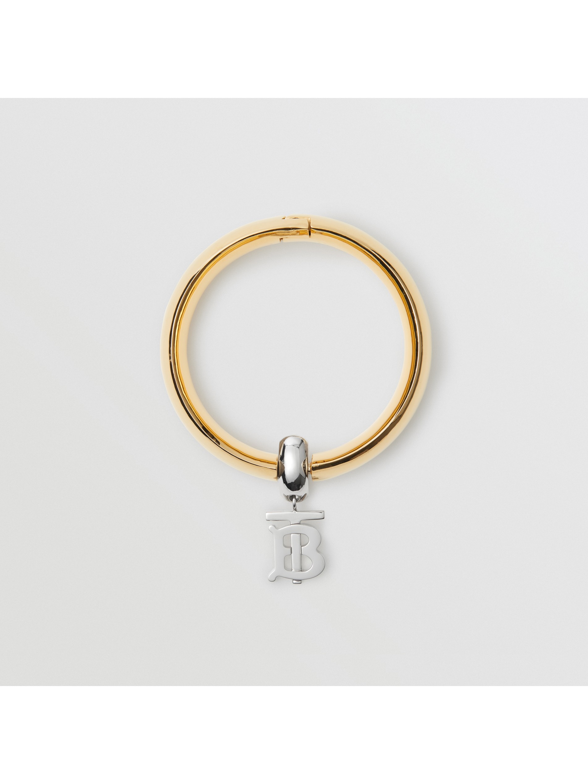 light gold gold-plated monogram motif bangle image01