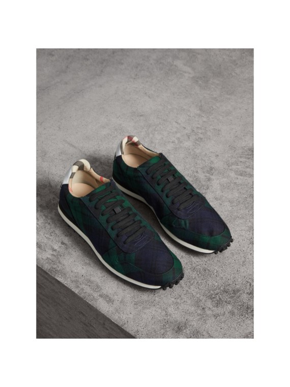 blue burberry trainers