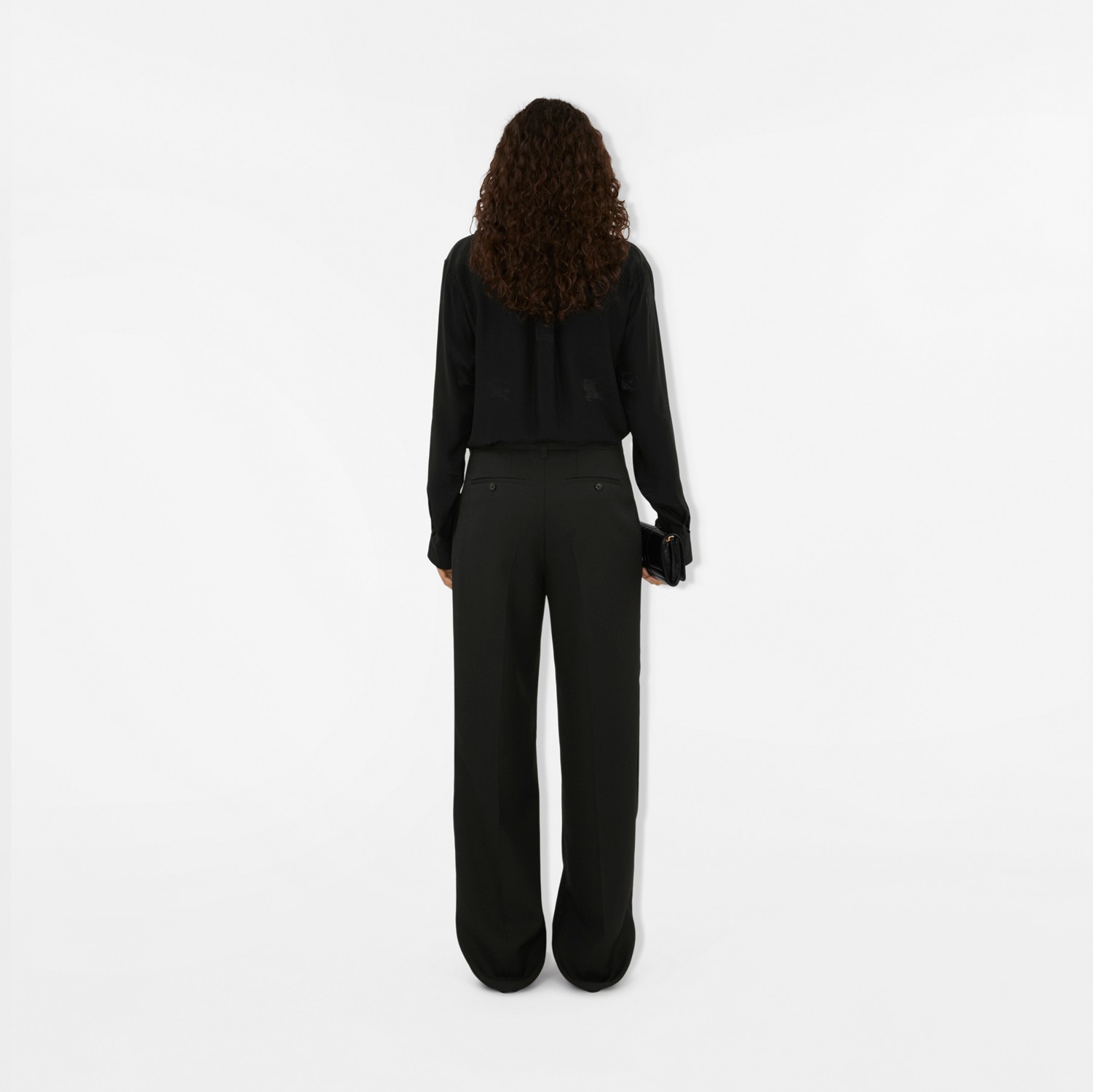 Camisa en seda con EKD (Negro) - Mujer | Burberry® oficial