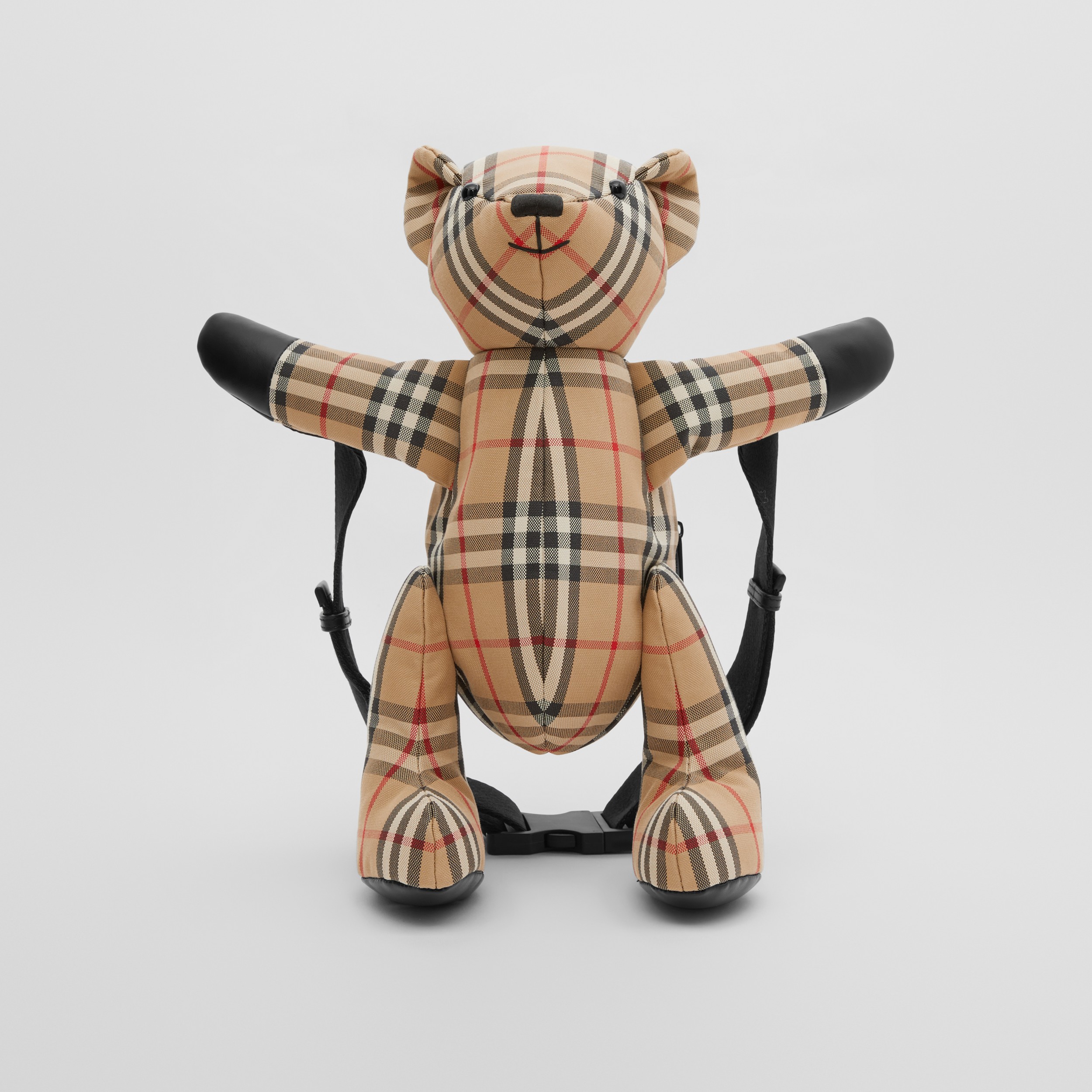 Exaggerated Check Thomas Bear Bum Bag in Archive Beige - Children | Burberry® Official - 1