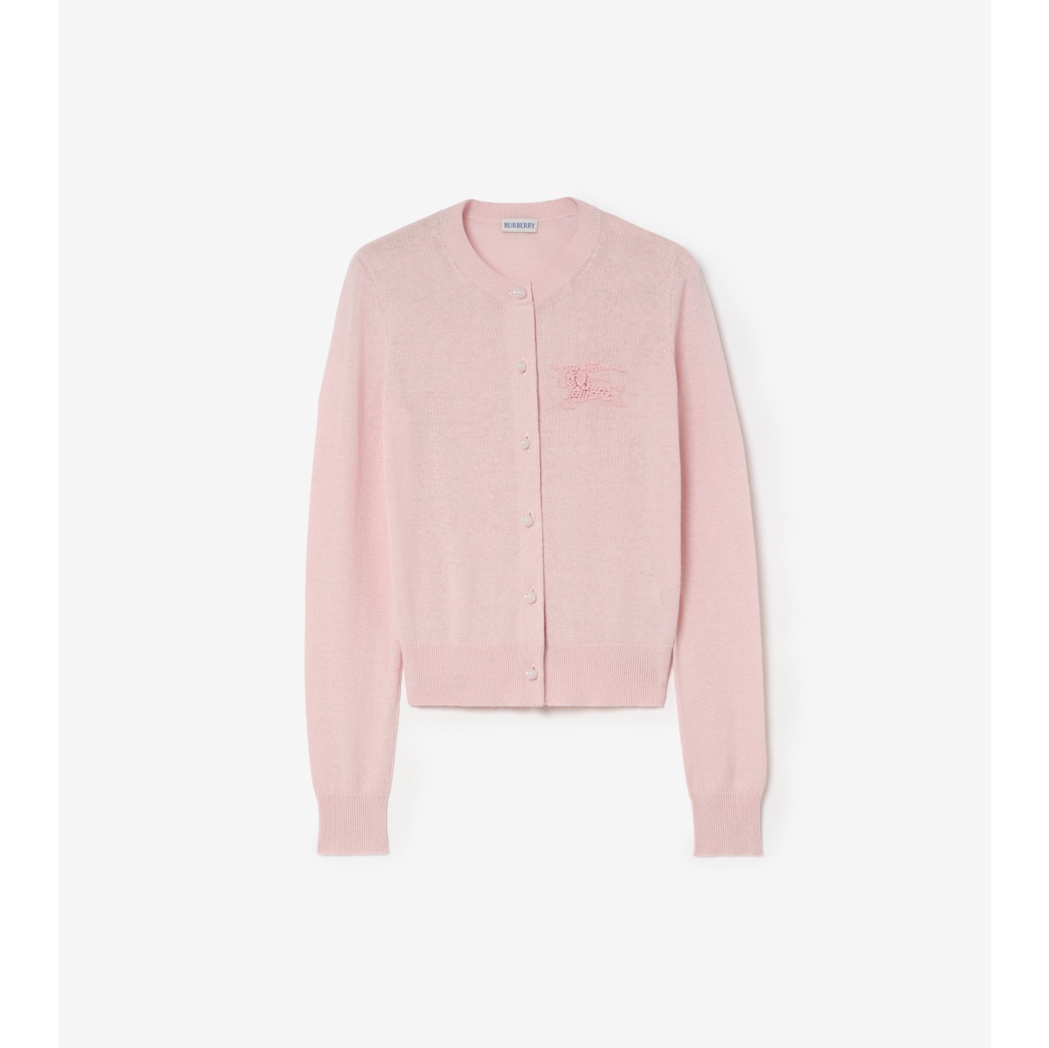 马术骑士徽标棉毛混纺开衫