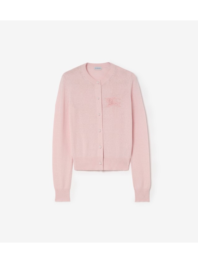 美品本物バーバリーBurberry上質ウールニットカーディガン他1点♫ チェック ウールカシミア カーディガン (バーチブラウン) - ウィメンズ