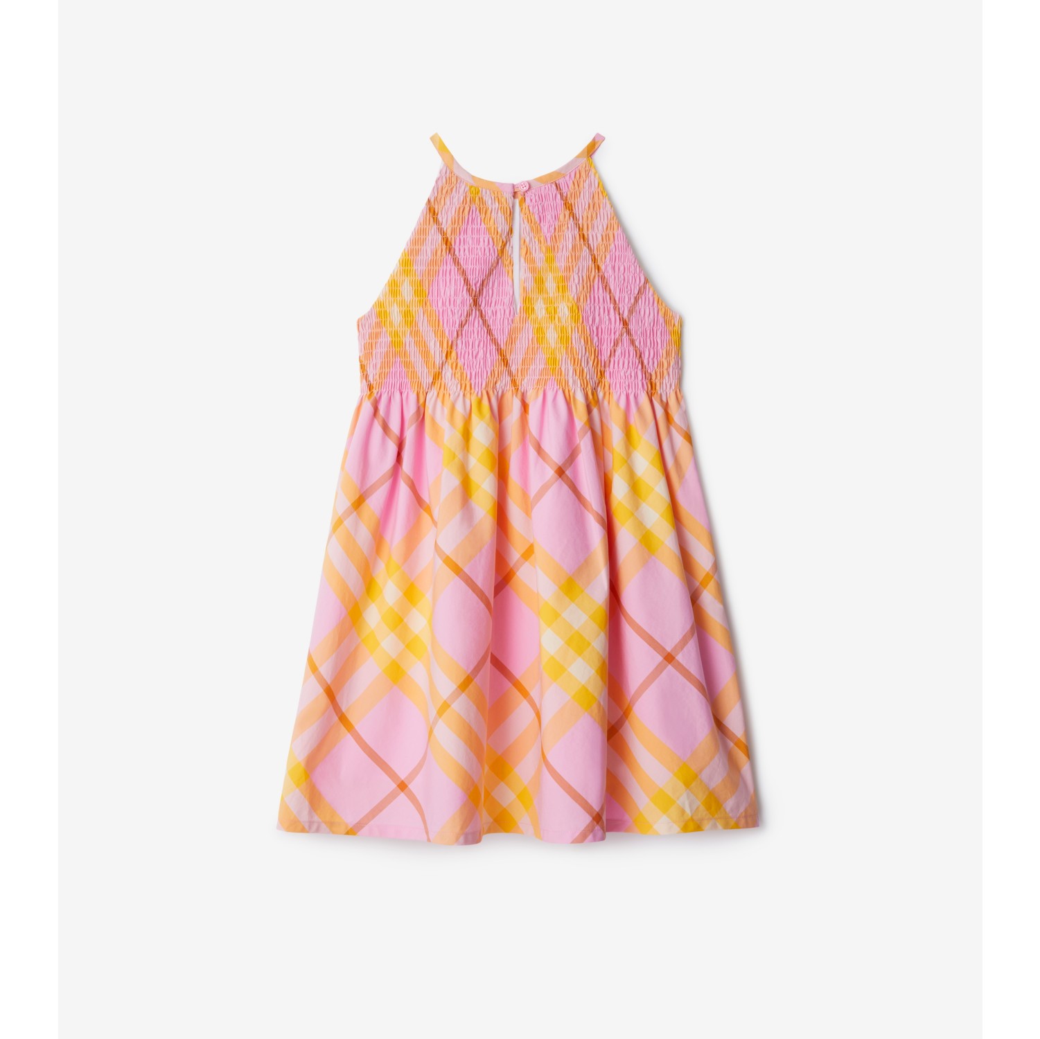 Check Cotton Dress in Carnation pink Burberry Official