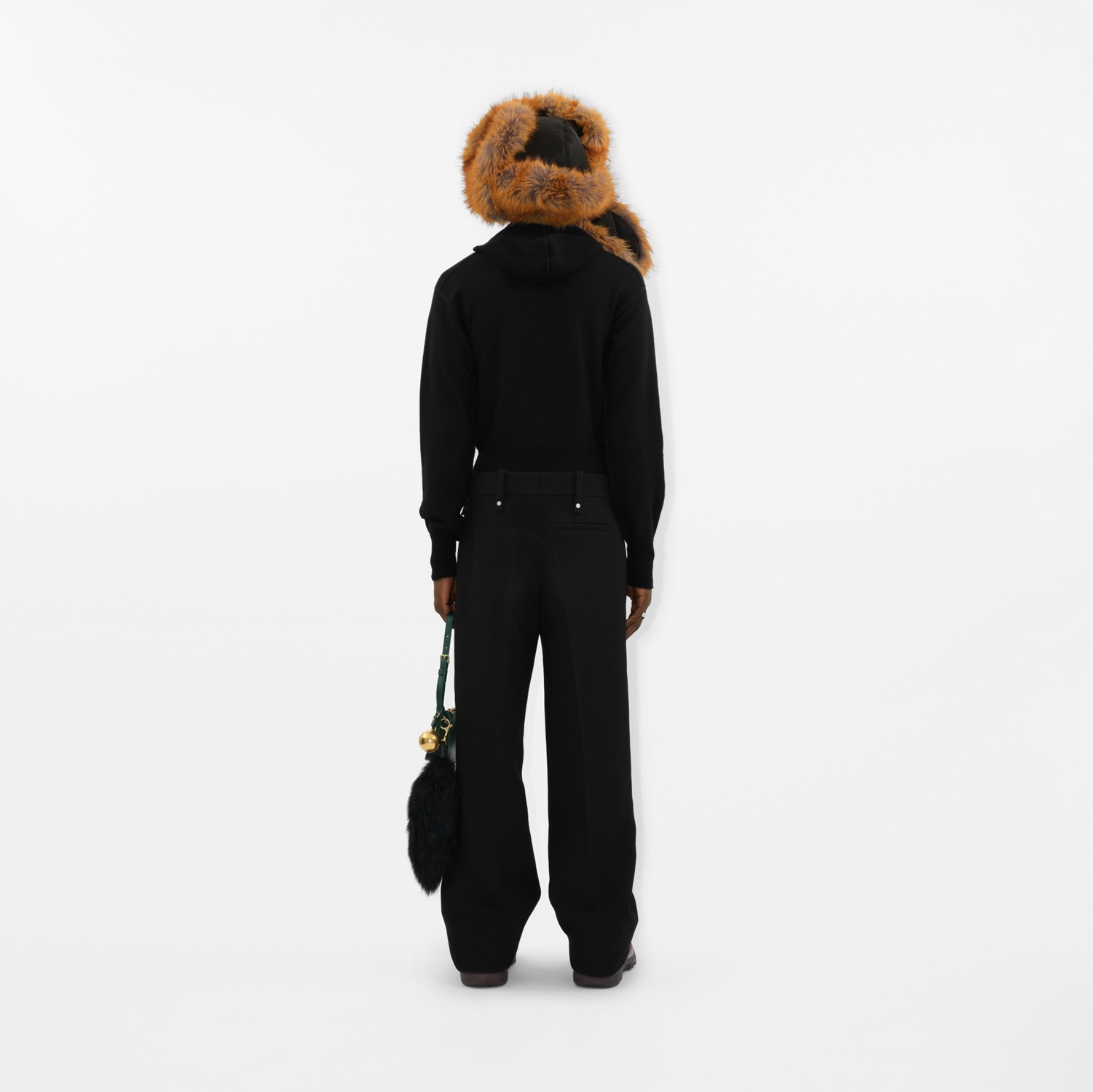 Hoodie semi-zippé en laine (Noir) - Homme | Site officiel Burberry®
