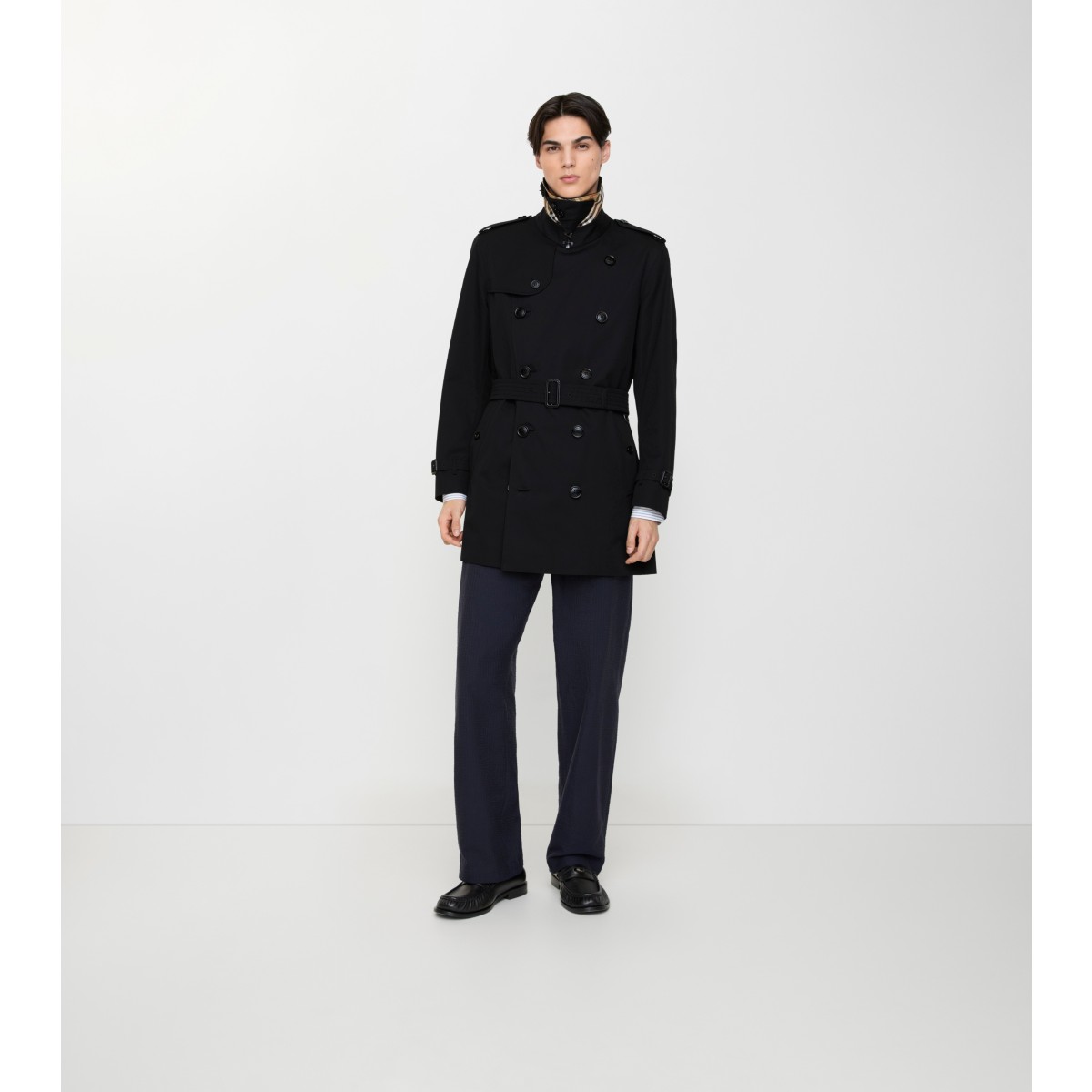  Check Short Kensington Heritage Trench Coat