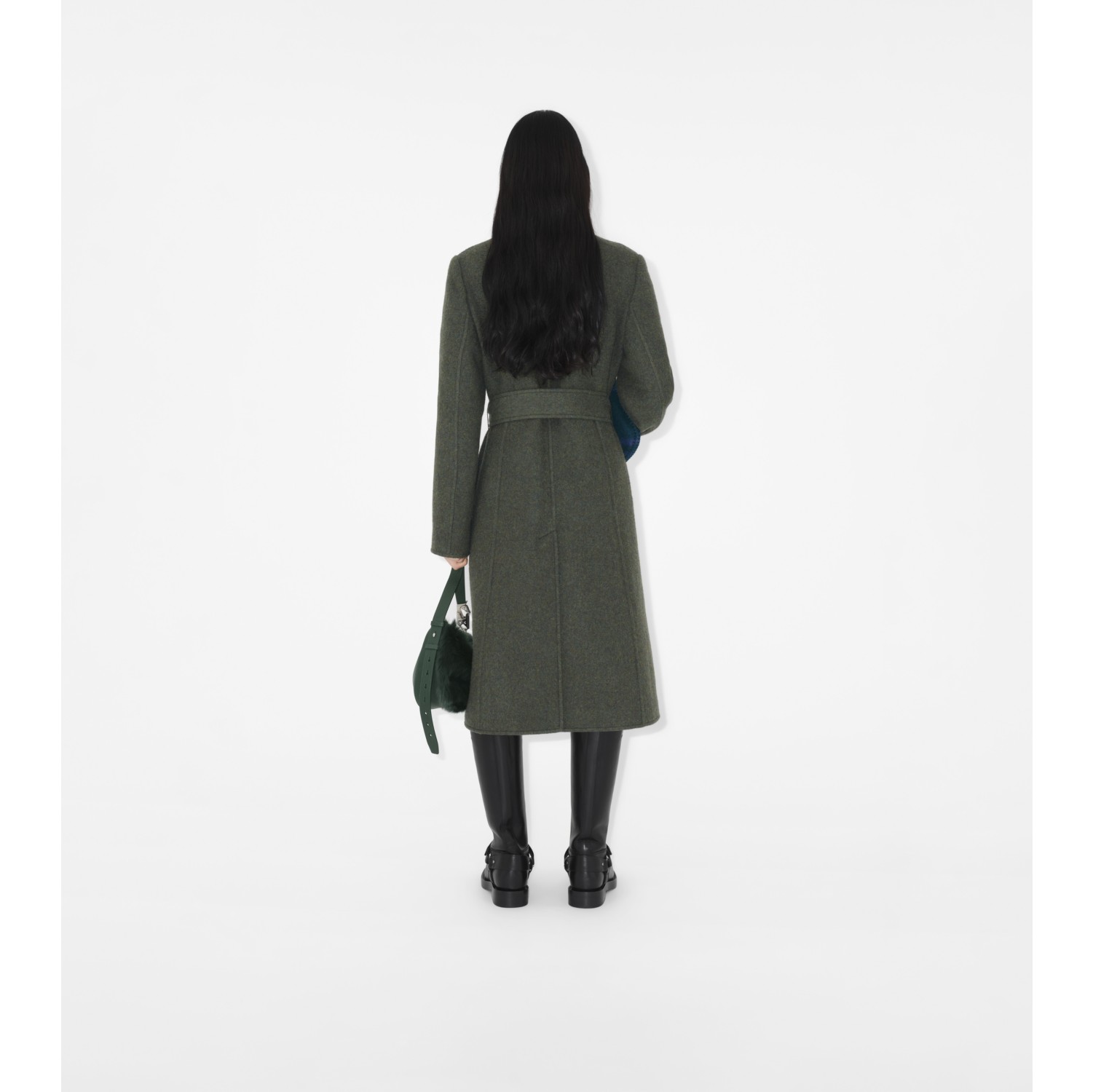 Green wool hot sale wrap coat