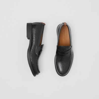 D-ring Detail Monogram Leather Loafers 