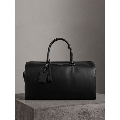 London Leather Holdall in Black | Burberry United States