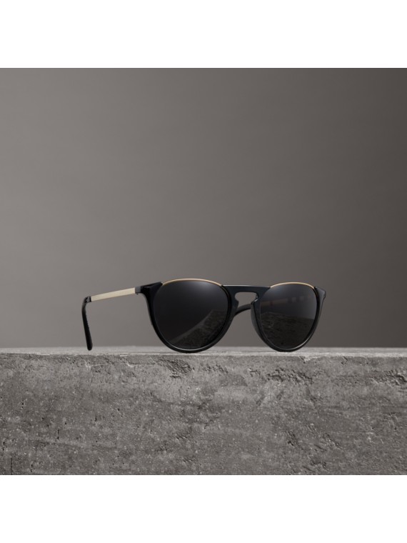 burberry keyhole round frame sunglasses
