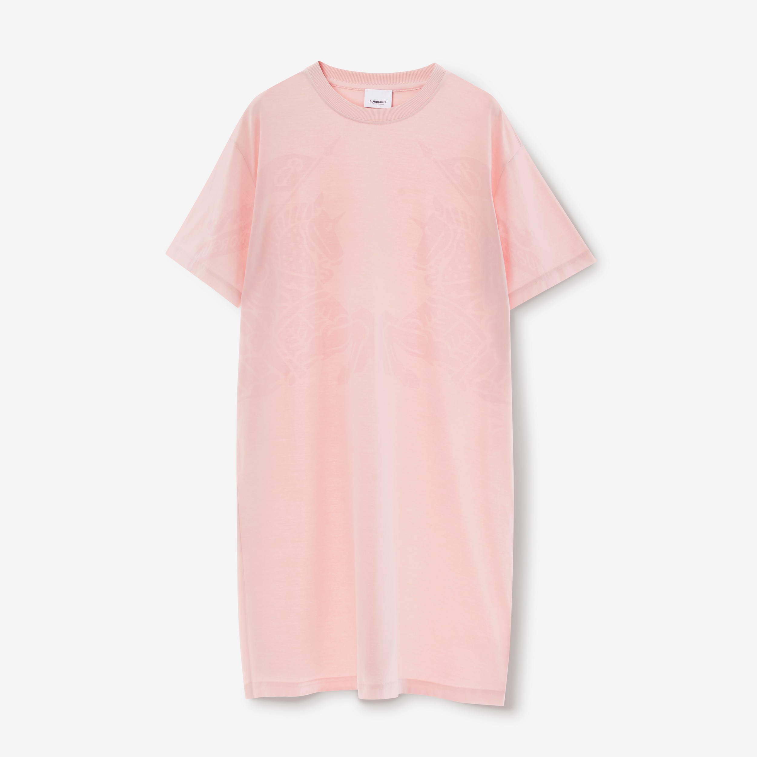 EKD 코튼 티셔츠 드레스 (소프트 블로섬) - 여성 | Burberry® - 1