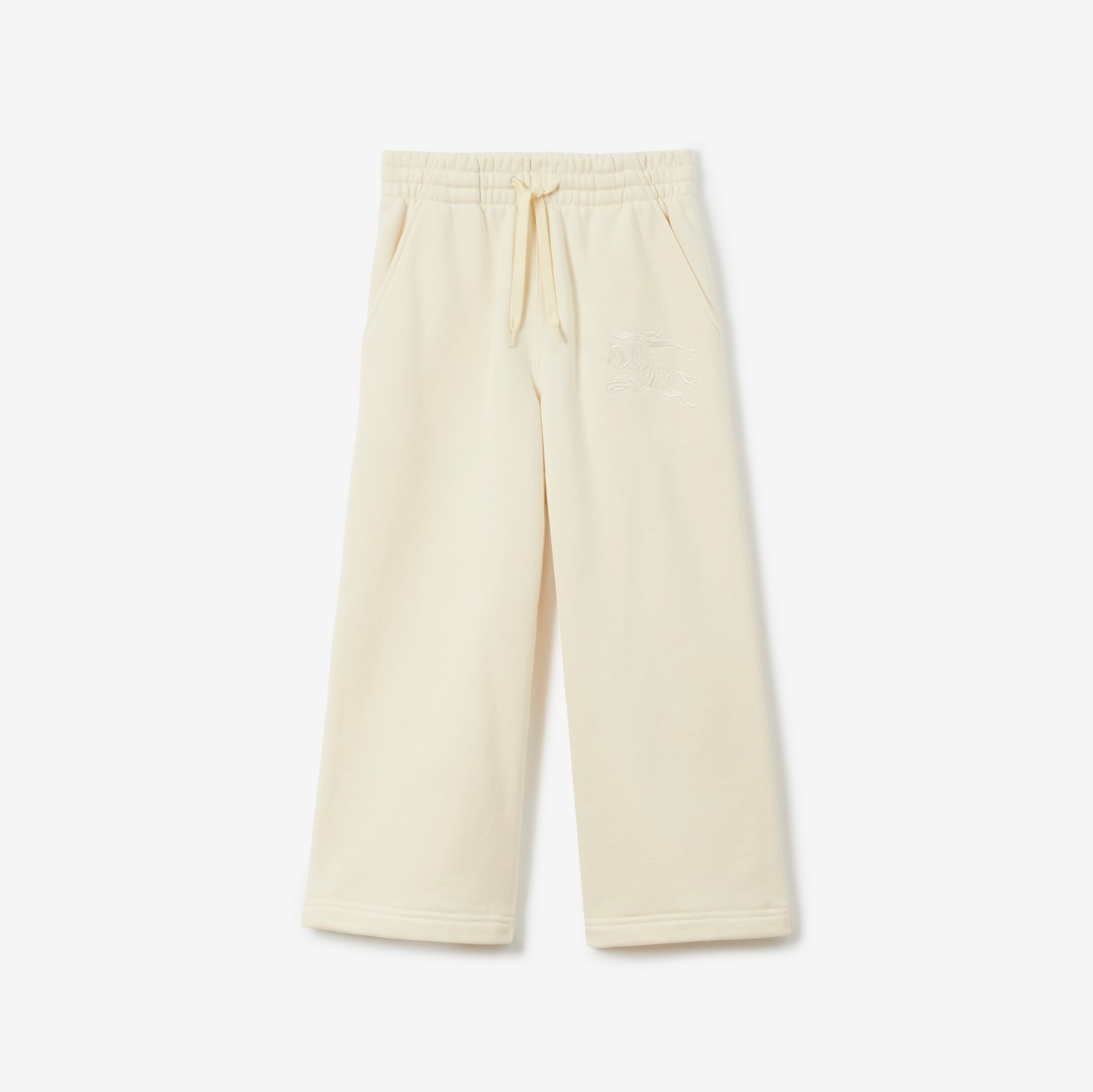 马术骑士徽标棉质运动裤 (浅奶油色) | Burberry® 博柏利官网