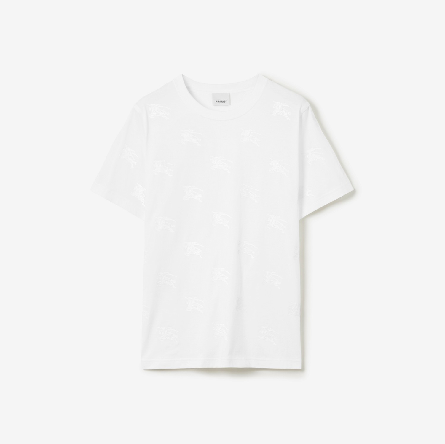 Camiseta em algodão com estampa EKD (Branco) - Mulheres | Burberry® oficial