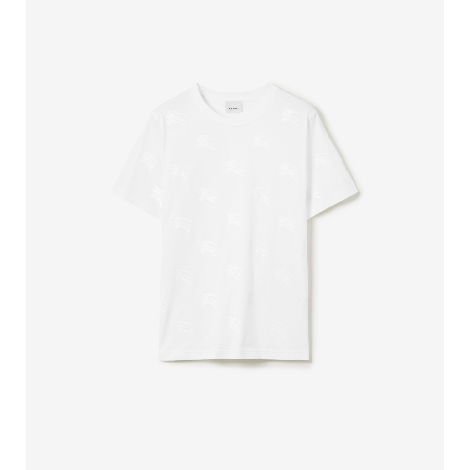 EKD Print Cotton T-shirt in White - Women | Burberry® Official