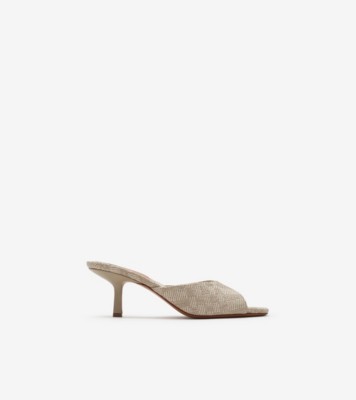 Check Mews Low Sandals in Beige - Women | Burberry® Official