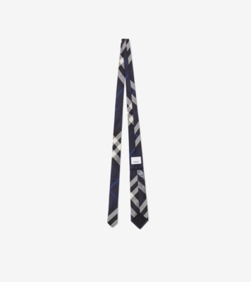 Burberry Classic Cut Monogram Motif Silk Jacquard Tie In Navy