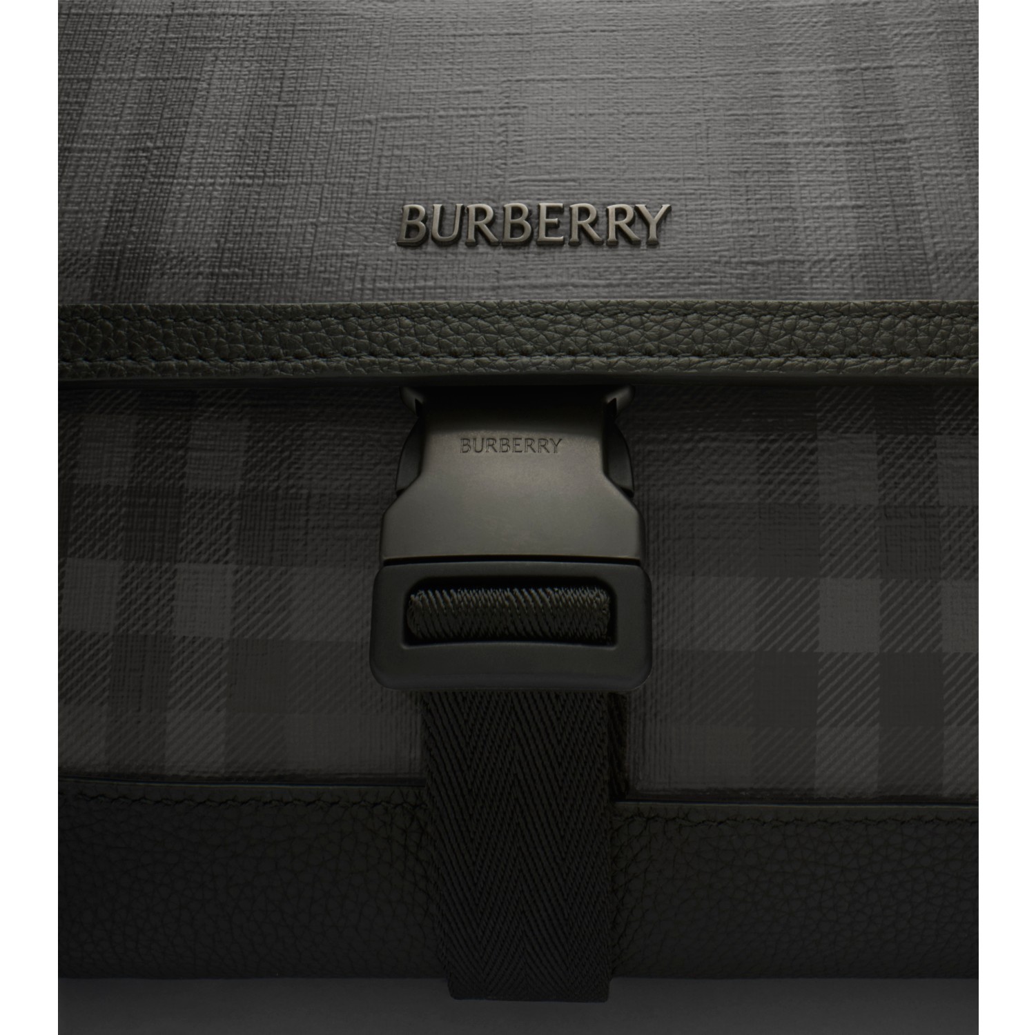 City Check Messenger Bag in Iron grey - Men, Technical, Cotton | Burberry® Official