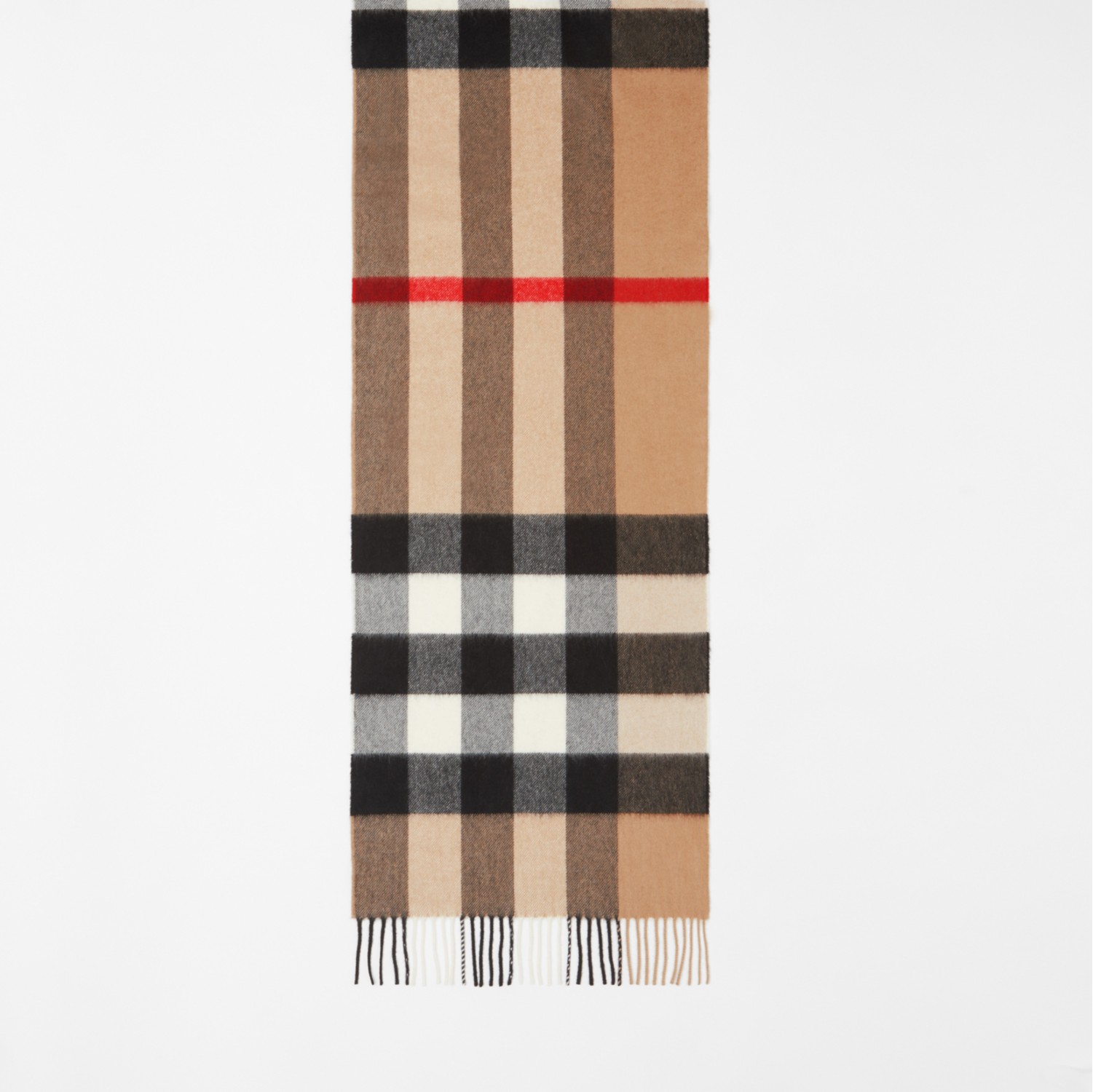 Check Cashmere Scarf in Archive Beige | Burberry® Official
