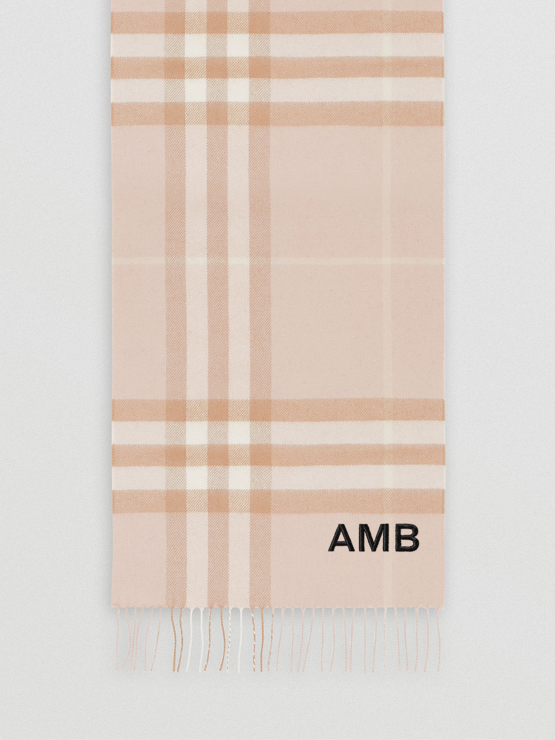 经典格纹羊绒围巾 胭红色 Burberry 博柏利 经典格纹羊绒围巾 胭红色 Burberry 博柏利