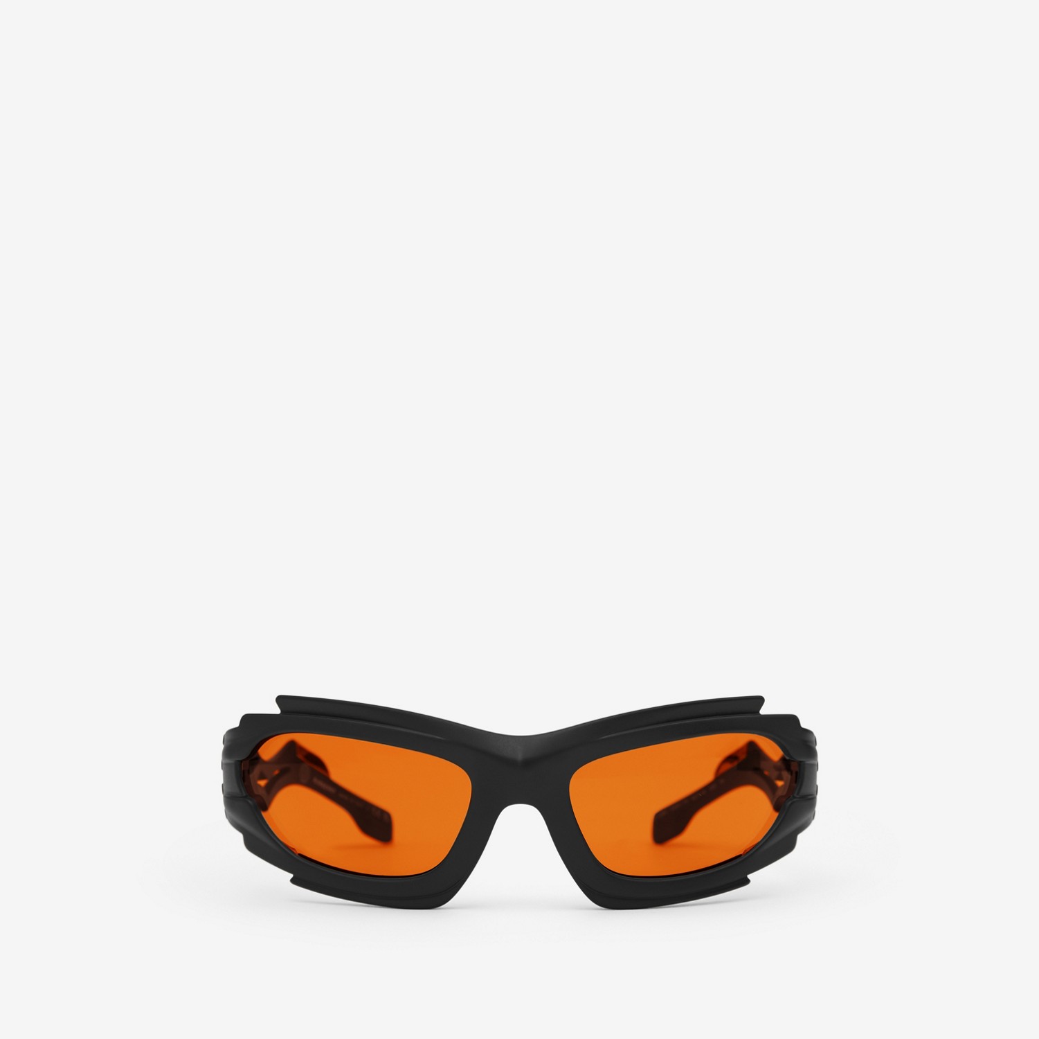 几何框 Marlowe 太阳眼镜 (黑色 / 橙色) | Burberry® 博柏利官网