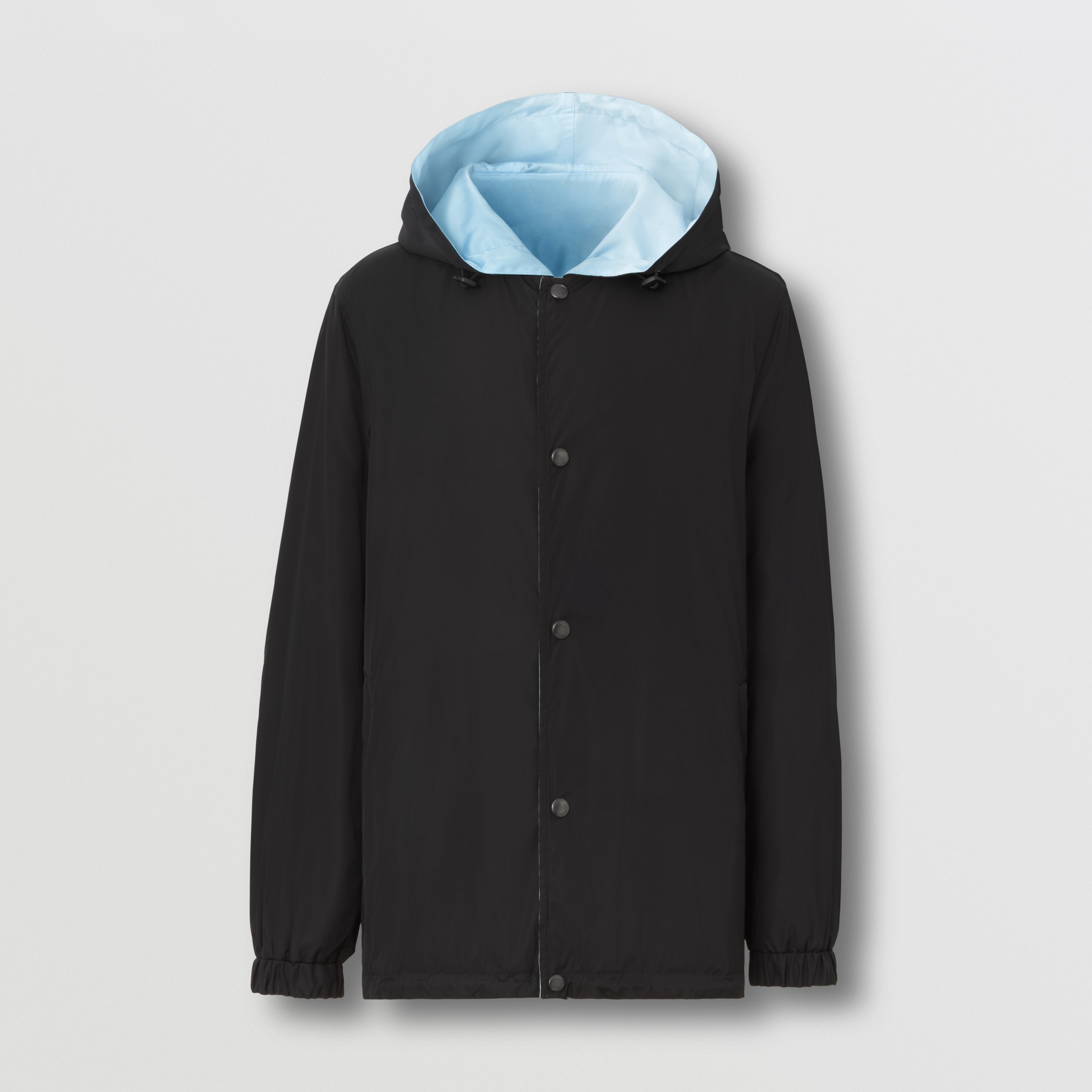 Reversible Logo Print Nylon Hooded Jacket in Black - Men | Burberry® Official - 3