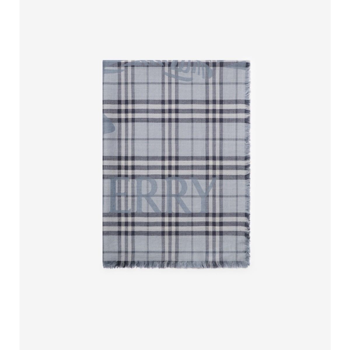  Check Wide EKD Wool Silk Scarf