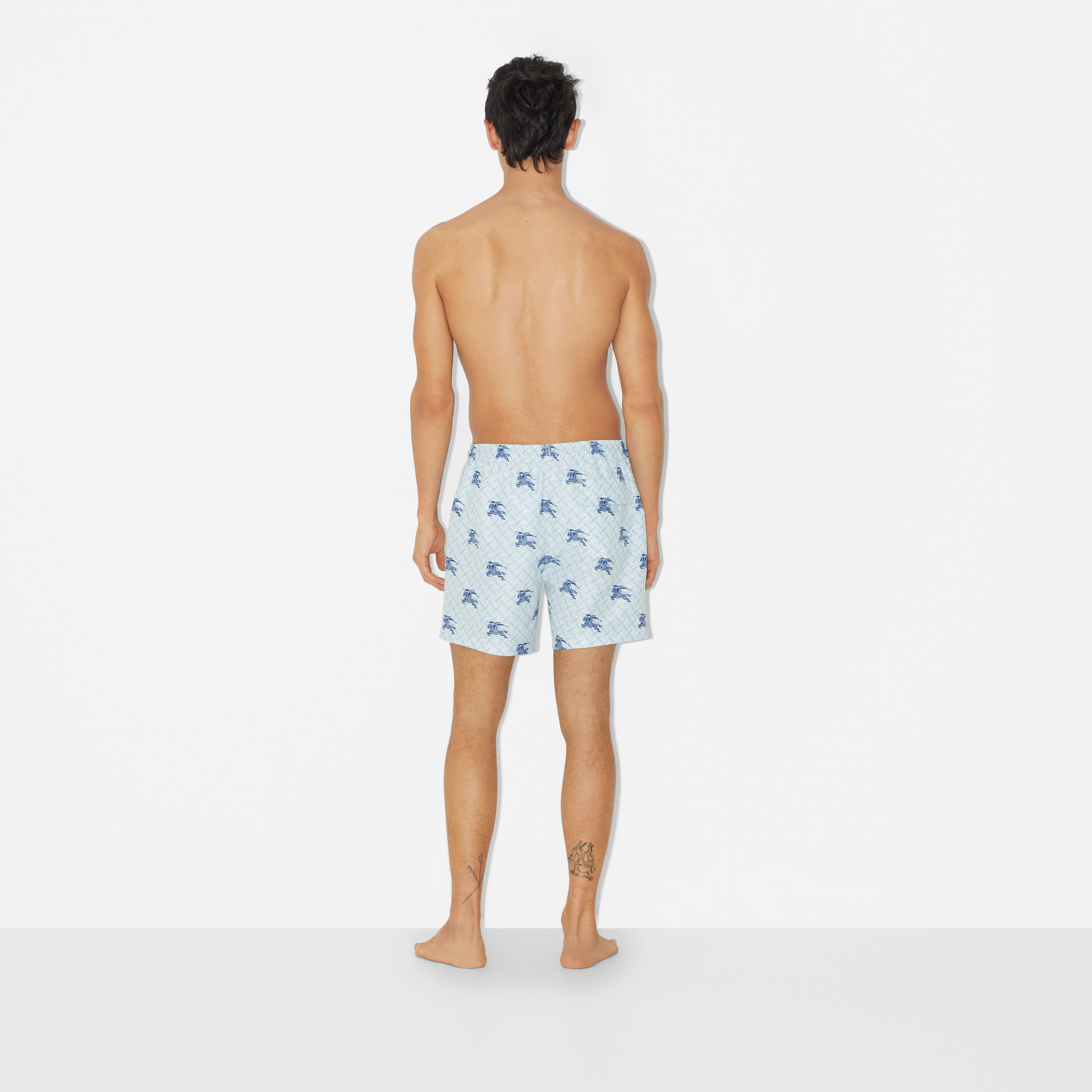 EKD Monogram Drawcord Swim Shorts in Navy - Men | Burberry® Official - 4