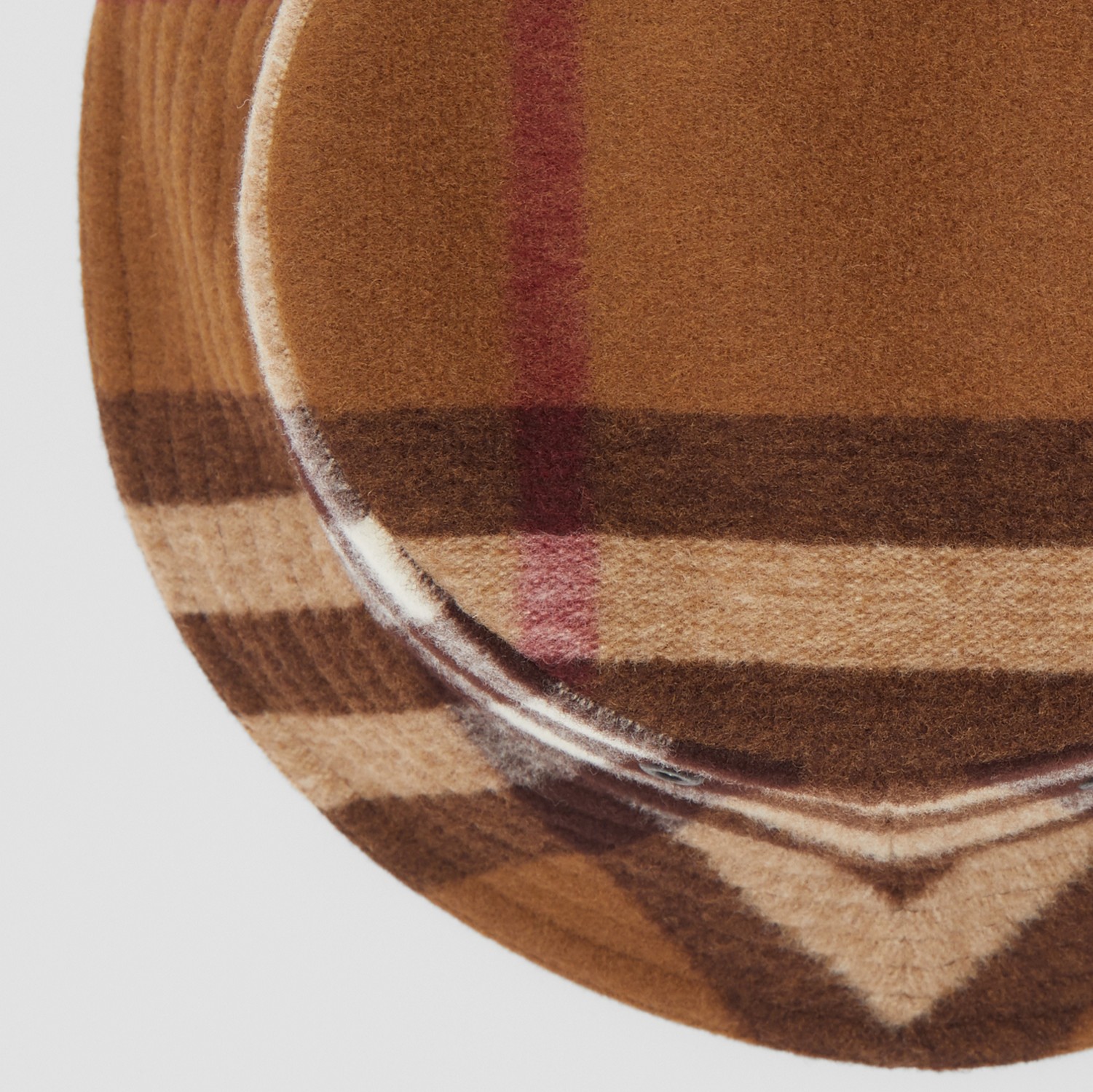 Exaggerated Check Wool Bucket Hat in Birch Brown | Burberry® Official