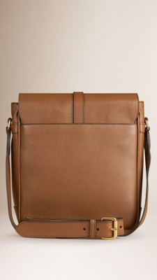 Soft Leather Crossbody Bag Tan | Burberry