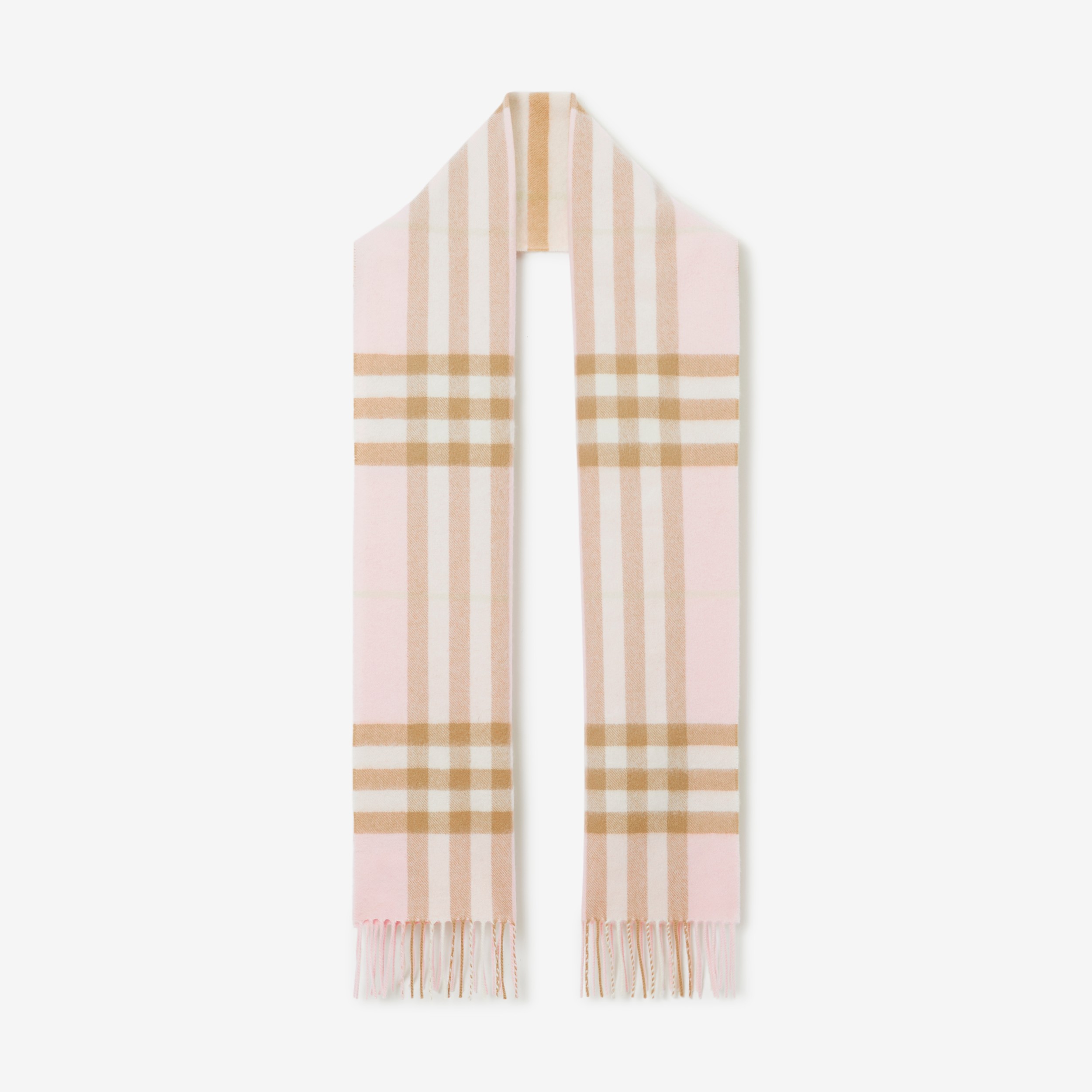 The Burberry Check Cashmere Scarf in Alabaster | Burberry® Official