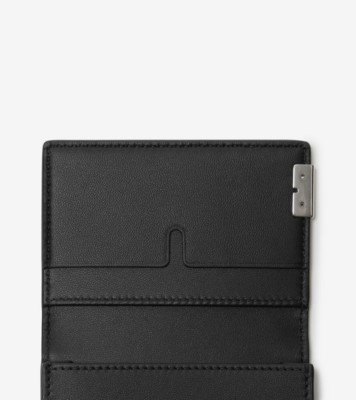 B Cut Bifold Card Case In Black - Men, Leather | Burberry® Official