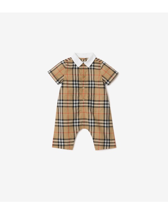 Check Cotton Playsuit