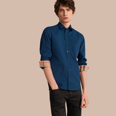 royal blue burberry shirt