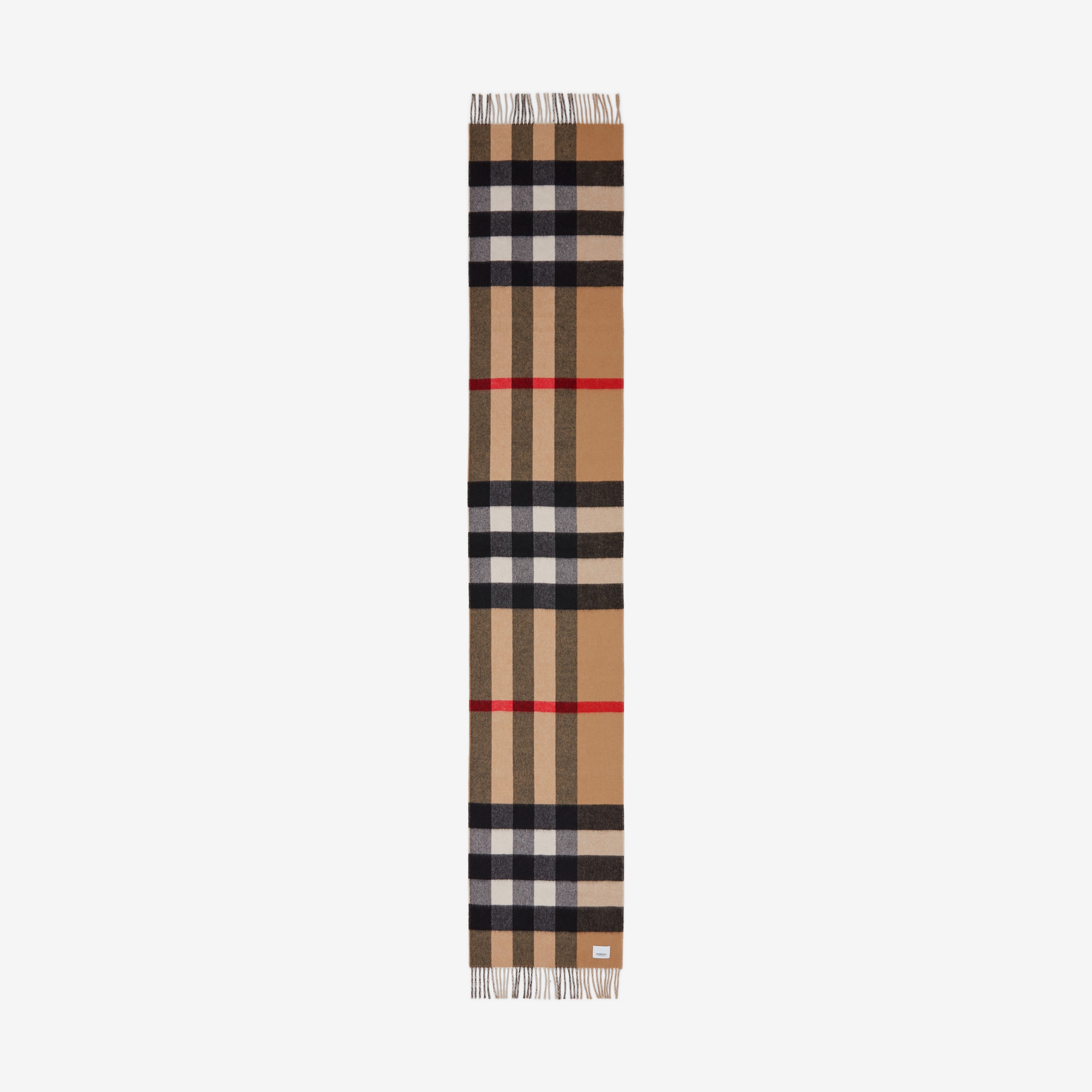 双面两用格纹羊绒围巾 (典藏米色) | Burberry® 博柏利官网 - 3